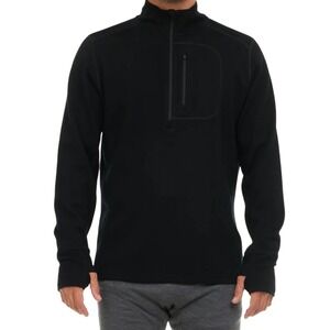 Minus33 Heavyweight 380 Men's Merino Wool 1/4 Zip Pullover XXL Black Style 7040
